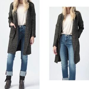 INHABIT Cardigan Sweater Chunky Knit Open Front